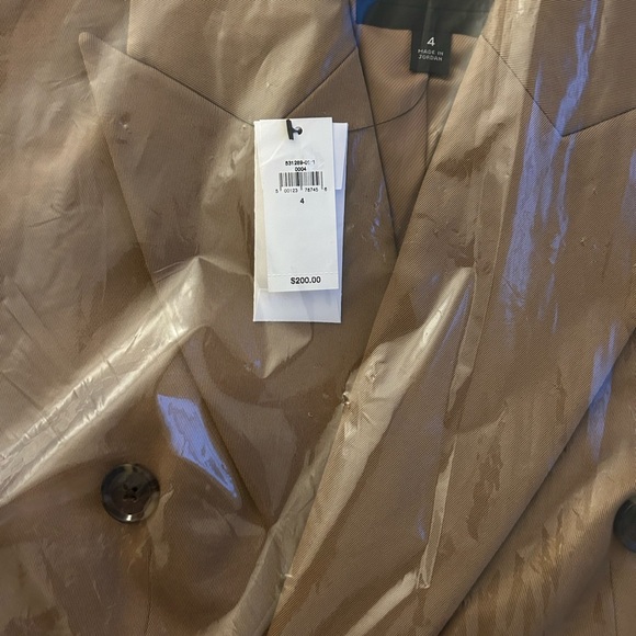 Banana Republic STRETCH-COTTON ICON BLAZER, color: Afternoon Latte, size: 4, NWT - Picture 3 of 8